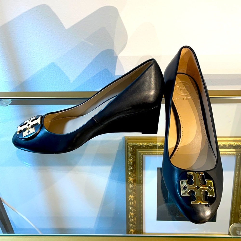 Tory Burch Logo Wedges as new! 5